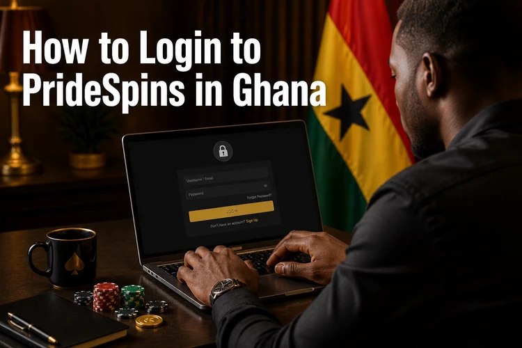 How to Login to PrideSpins in Ghana
